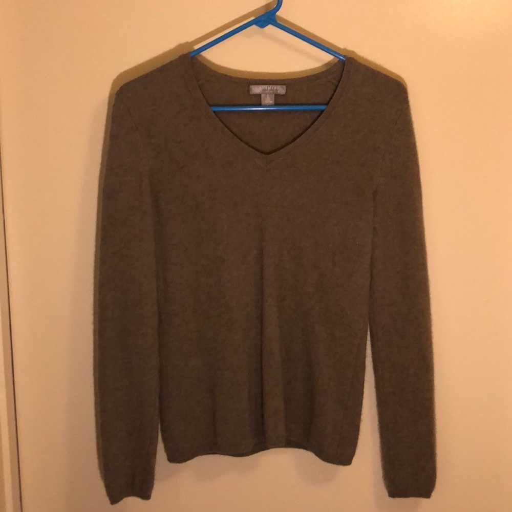 Taupe cashmere sweater!